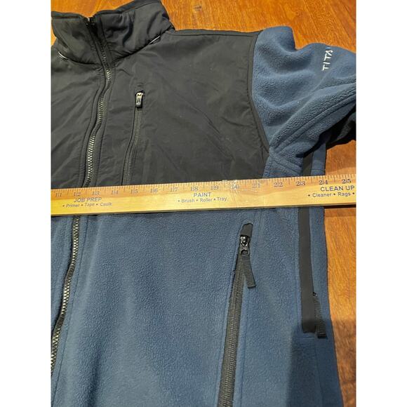 Columbia Titanium Fleece Jacket Men's Large Blue Black Full Zip Outdoor Layer - Picture 7 of 8